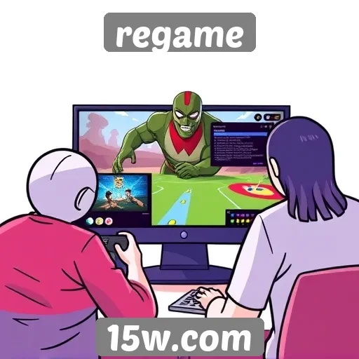 Destaques das funcionalidades interativas do site Regame